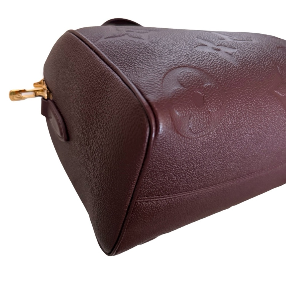 Louis Vuitton Speedy 25 Bandouliere Burgundy Wine Monogram Giant Limited Edition - Picture 10 of 15
